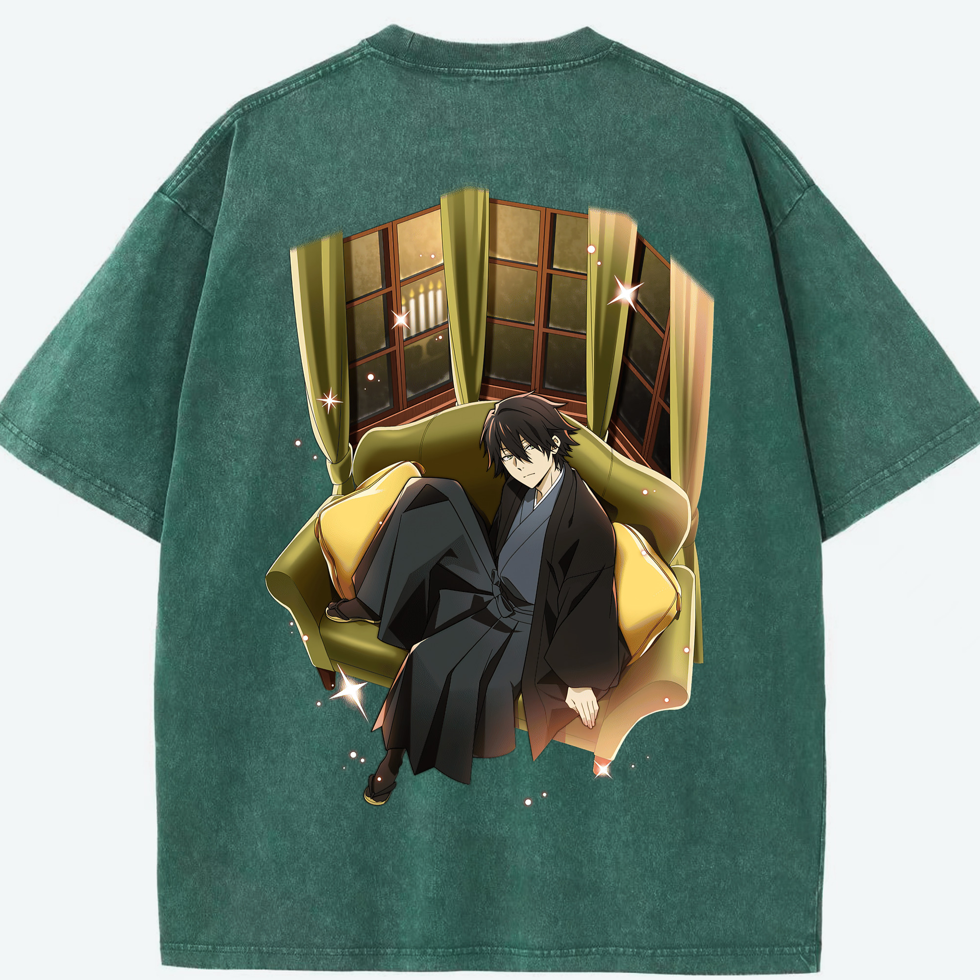 （画像用） 文豪ストレイドッグス Bungo Stray Dogs 綿100% ヴィンテージ風 半袖Tシャツ（背面プリント）